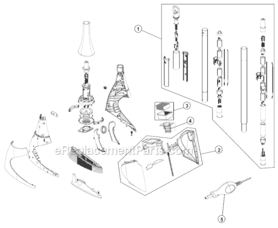 Page A Diagram and Parts List for M0414 SPC Dirt Devil Hand Vacuum